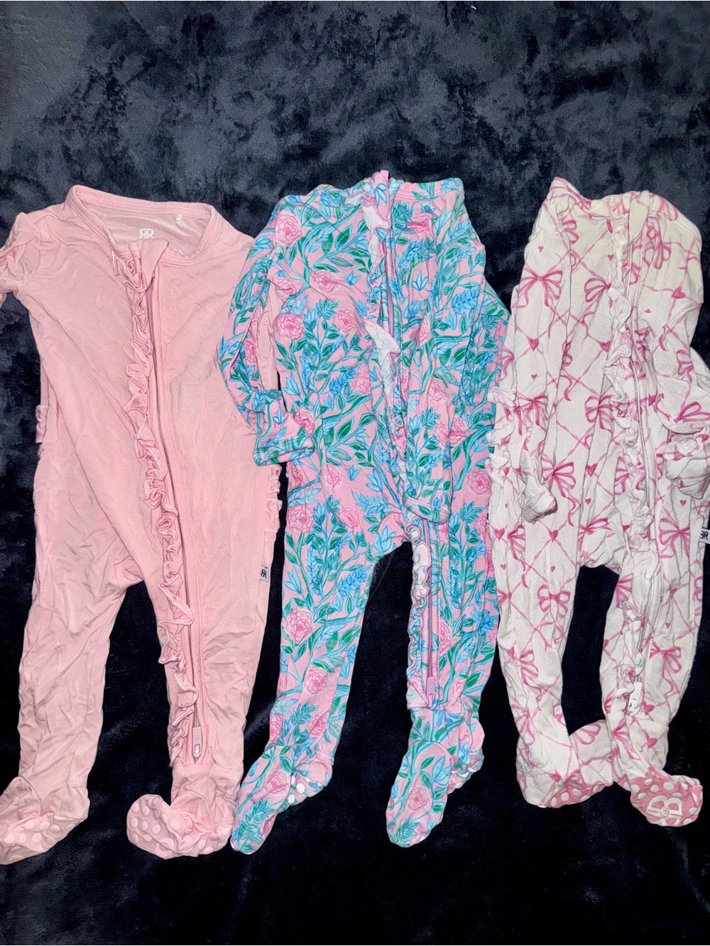 Bundle of 3 Bums and Roses onesies! Like new